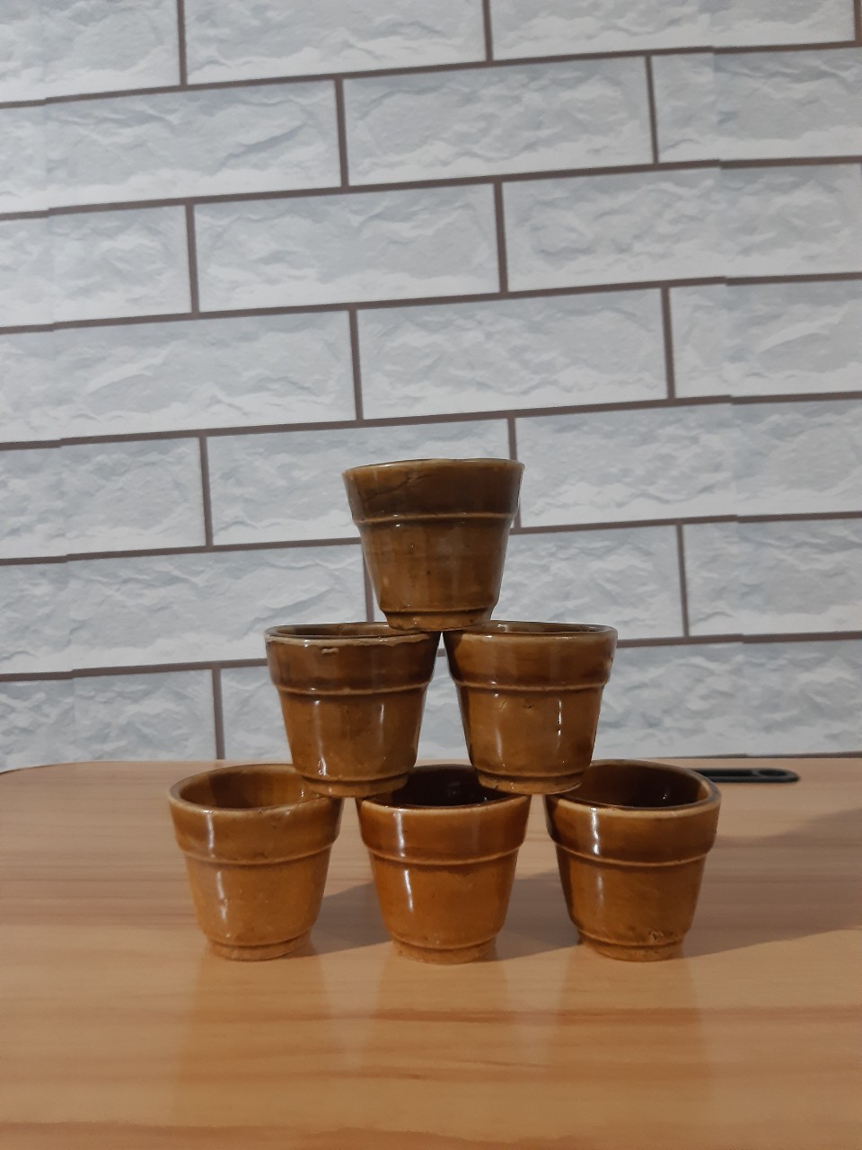 Bộ 20 tách cafe xưa lòng trắng hoặc nâu