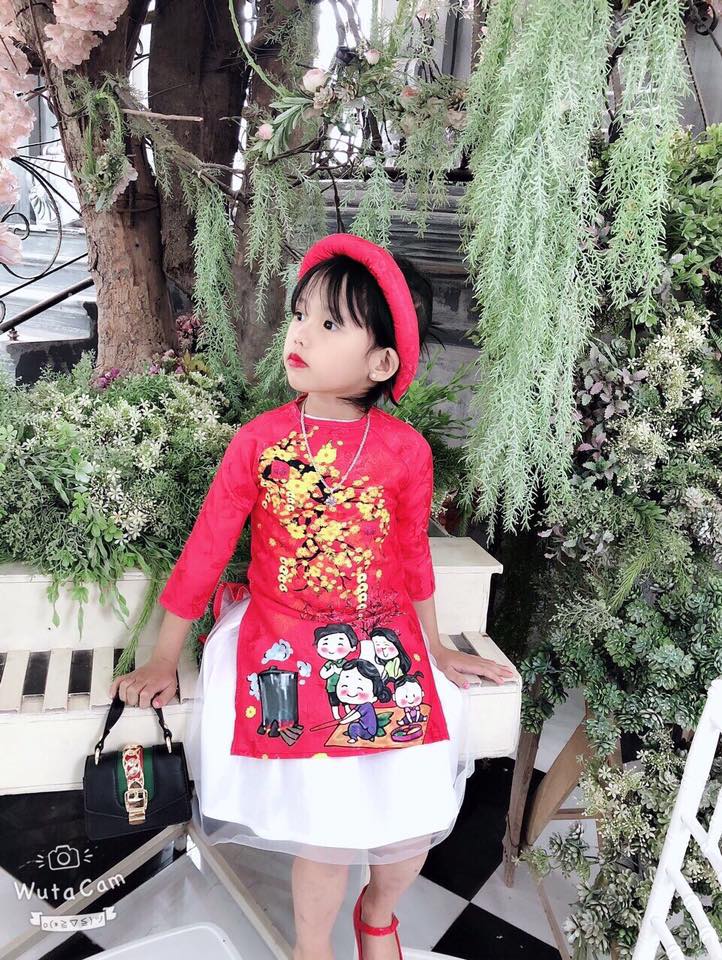 [HCM]Set bộ bé gái - Áo dài Tết bé gái