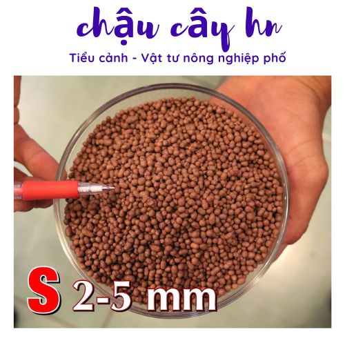 (200g)Hạt đất nung keramzit siêu nhẹ trồng cây - hạt lớn 2-5 mm (HÀNG THÁI LAN)
