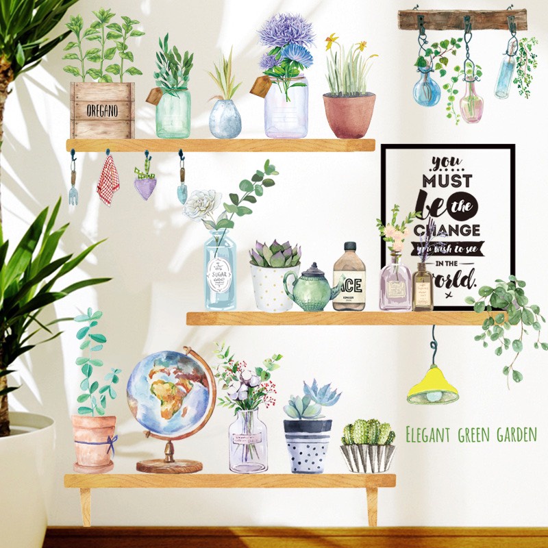 Decal dán tường [Bộ sưu tập các mẫu hoa lá,động vật] BS130