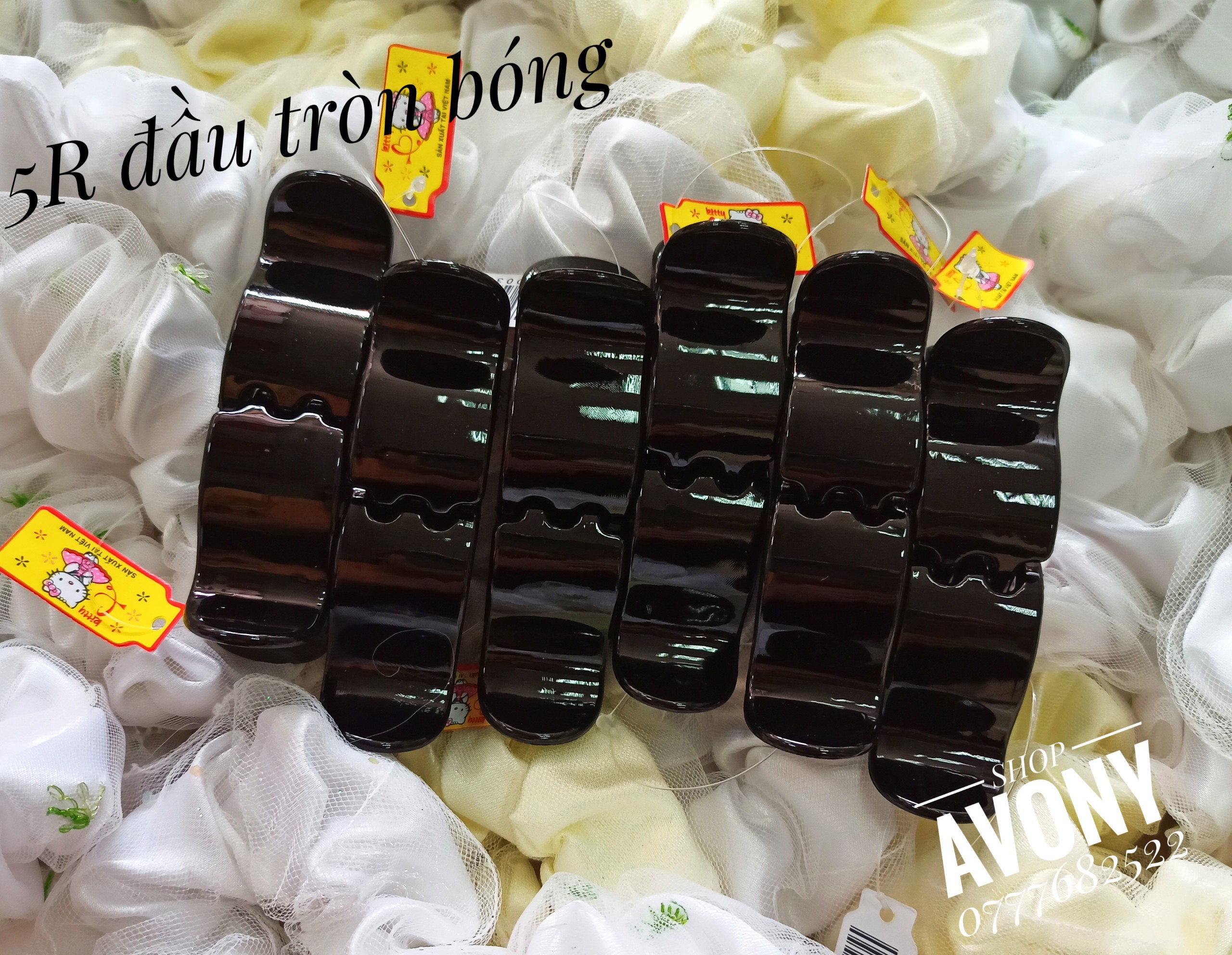 [HCM]set 12 kẹp tóc càng cua 5 răng màu đen