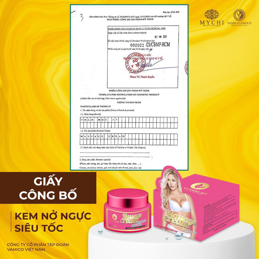 Kem Massage nở ngực siêu tốc