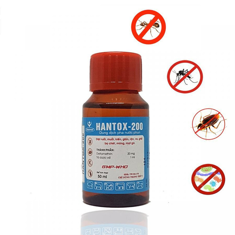 Hantoc 200 (50ml) - thuốc diệt côn trùng ruồi nhặng bọ chét bọ nhảy ve rận chó mèo, sản phẩm đa dạng, chất lượng tốt, đảm bảo cung cấp mặt hàng đang dược săn đón trên thị trường