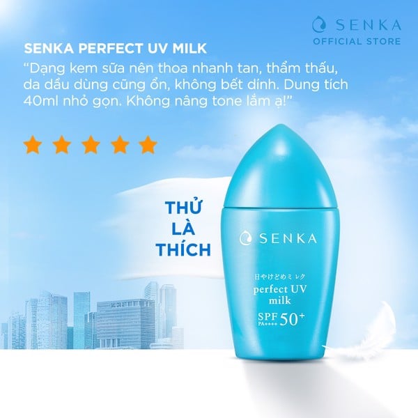 Sữa chống nắng Senka Perfect UV Milk 40ml