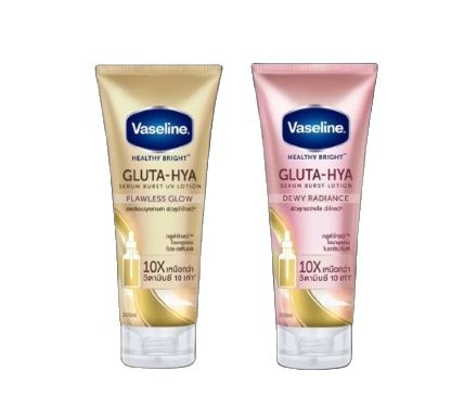 Vaseline Sữa dưỡng thể trắng da, mờ thâm đều màu da Vaseline Healthy Bright Gluta-Hya Serum Burst Ngày và Đêm 330ml