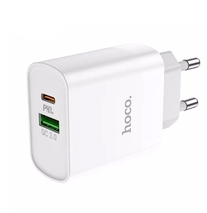 CỐC SẠC NHANH HOCO C80/C80A PD 20W 2 CỔNG TYPE C + USB / QC 3.0