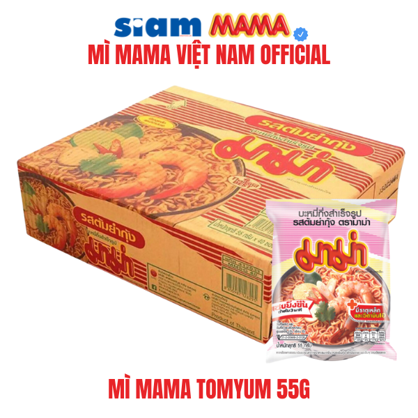 THÙNG 30 GÓI - MÌ MAMA HƯƠNG TOMYUM CHUA CAY 55G