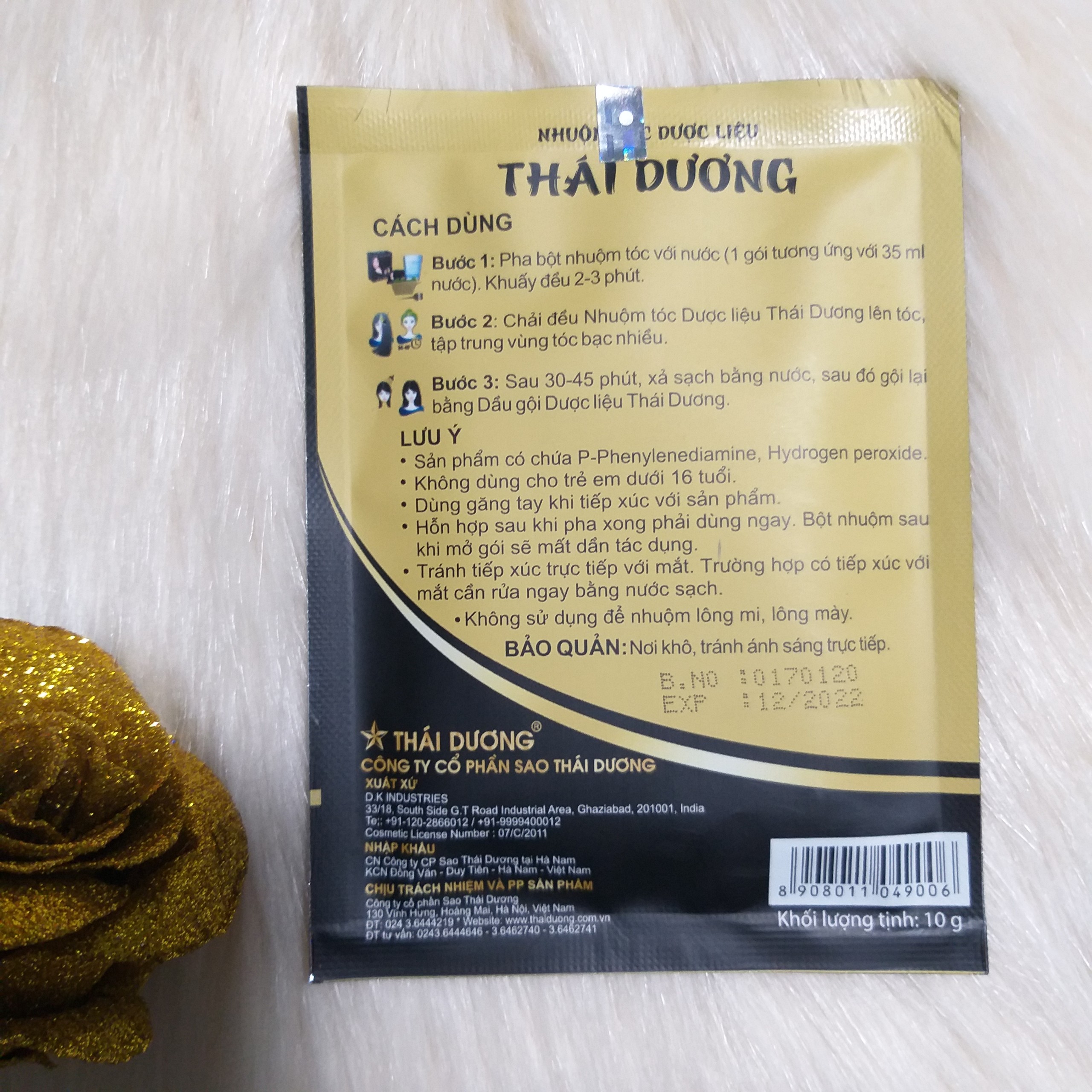 [HCM]NHUỘM TÓC DƯỢC LIỆU THÁI DƯƠNG - 5 GÓI