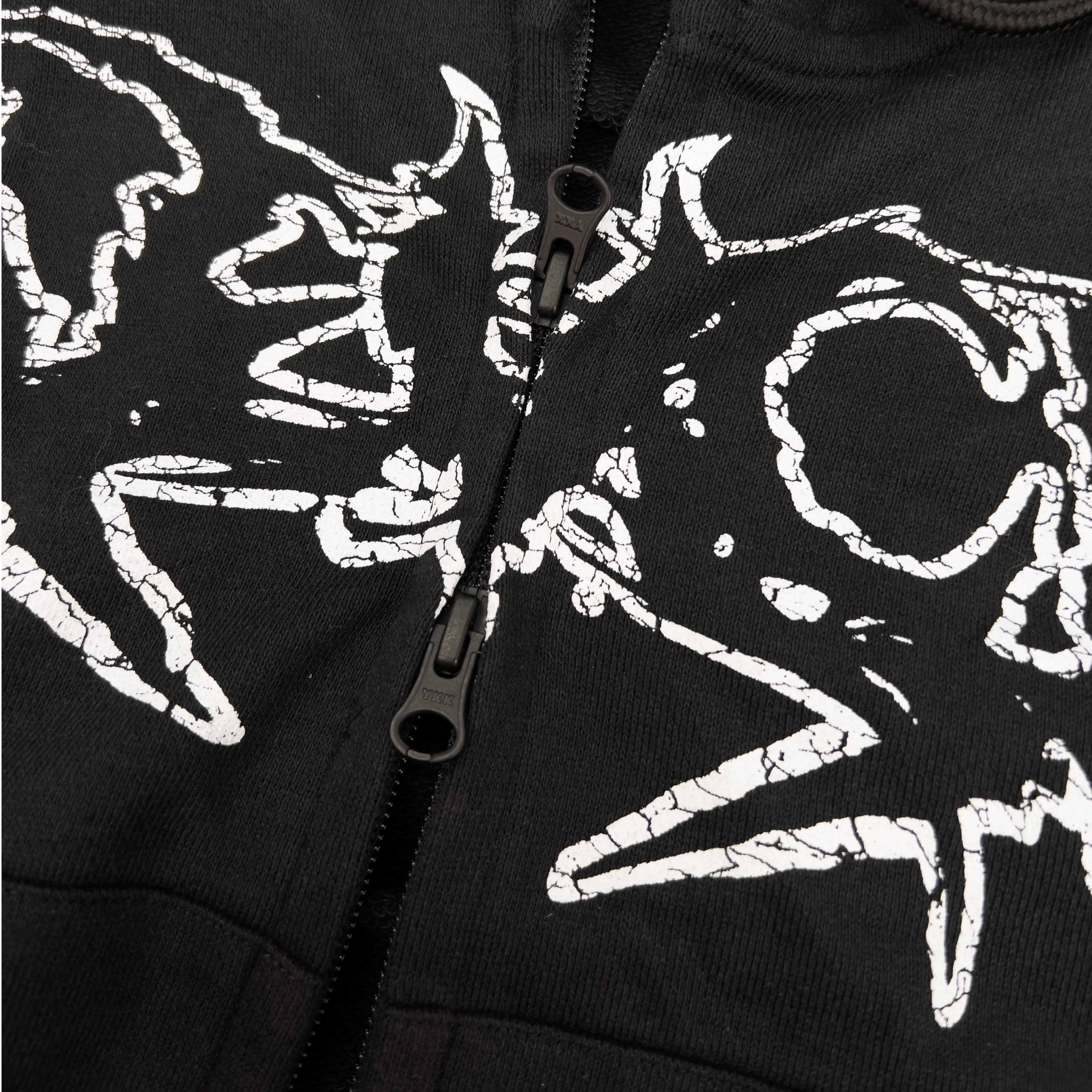 Áo khoác hoodie zip Destroy Black - BLACKORP - Unisex, form boxy