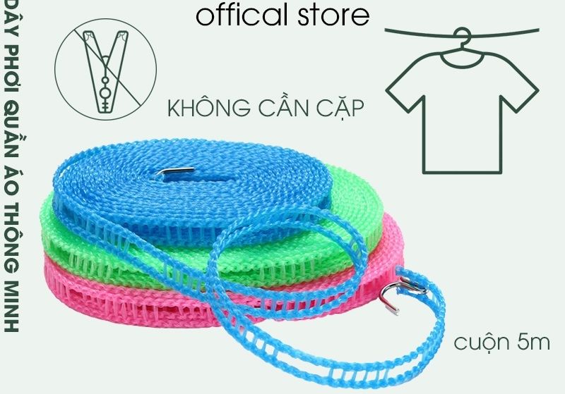 Set 10 Dây Phơi Đồ Thông Minh(5M)