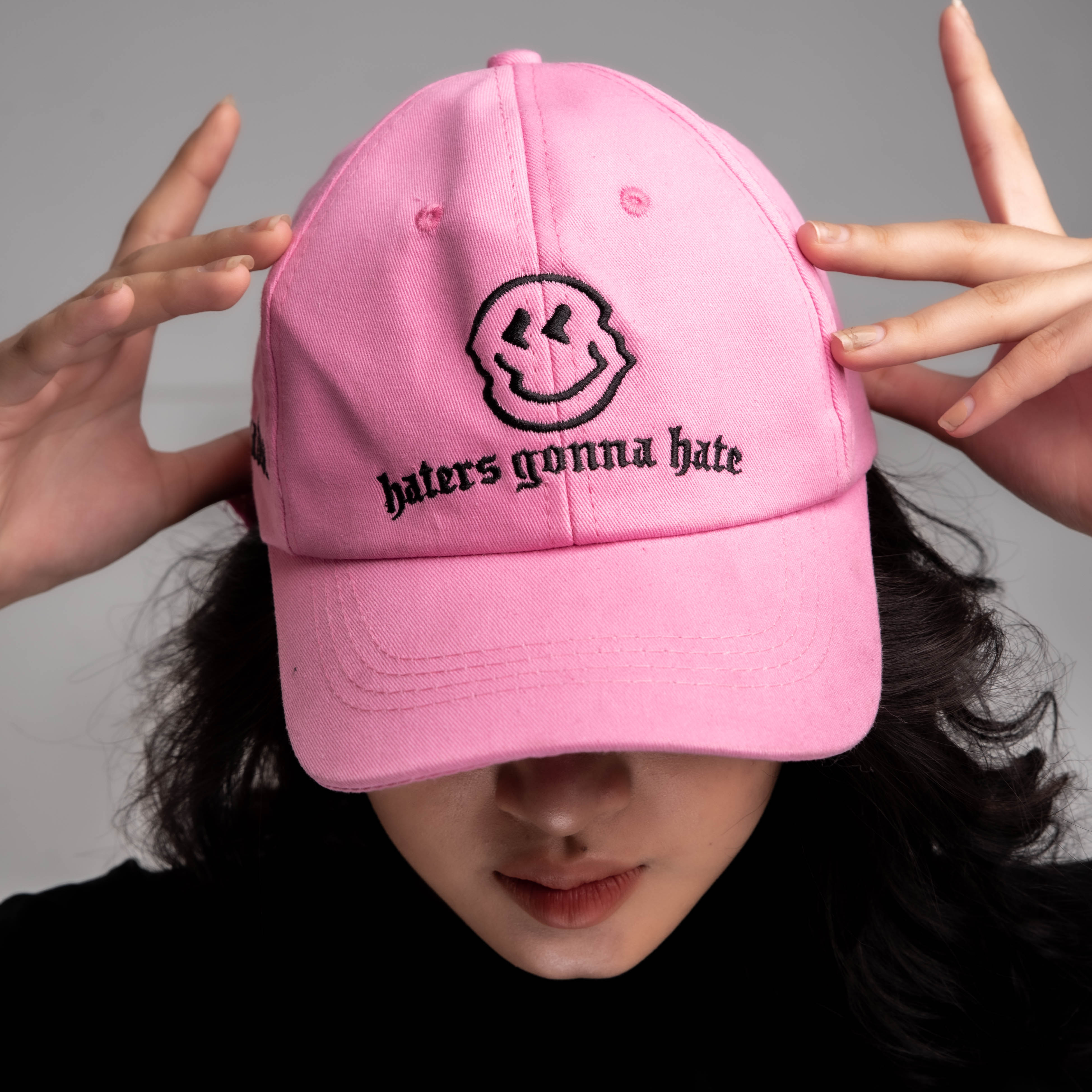 PARADOX Nón kết HATERS CAP  - BLACK WORDING