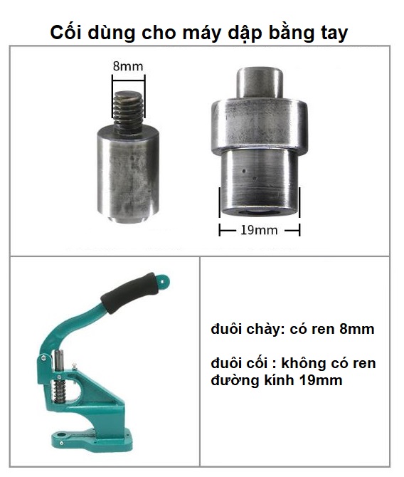 Cối đóng Ore (mắt cáo) lắp máy dập tay - dụng cụ làm da handmade