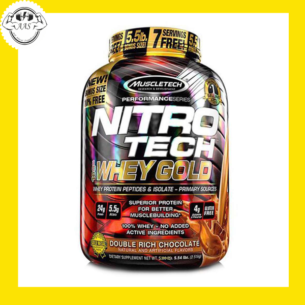[HCM]WHEY PROTEIN - MUSCLETECH - NITROTECH 100% WHEY GOLD - 5.5lbs