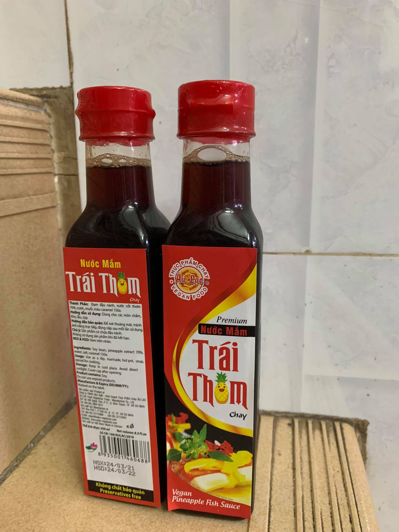 [HCM]Nước mắm tr&aacutei thơm chay &Acircu Lạc - chai 250ml