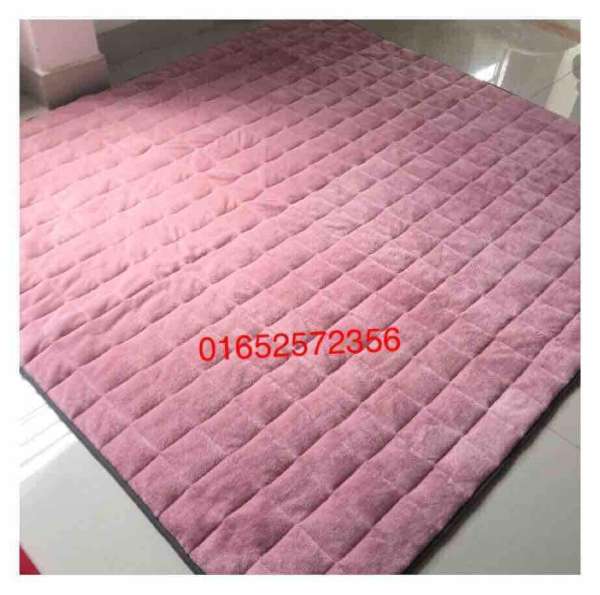 Thảm trải sàn giương ngủ cao cấp1.6*2m màu hồng ( chần gòn )