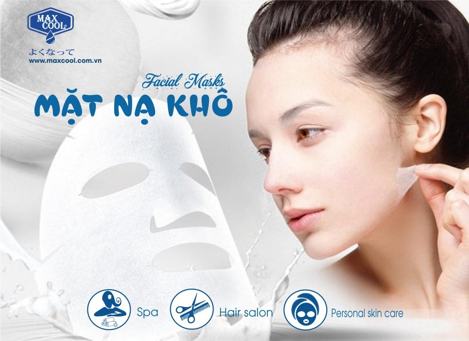 1 bao 100 miếng mặt nạ giấy, mặt nạ khô Max Cool