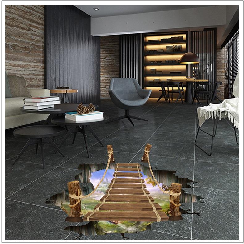 [HCM]Decal dán tường 3D Cầu treo AmyShop DCS049 (60 x 90 cm)