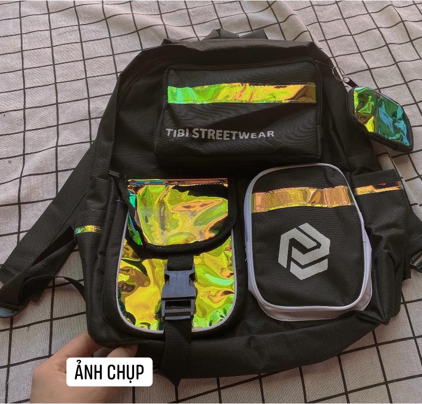 ( kèm ví) Balo cỡ lớn tibi  orginal unisex (ảnh chụp)