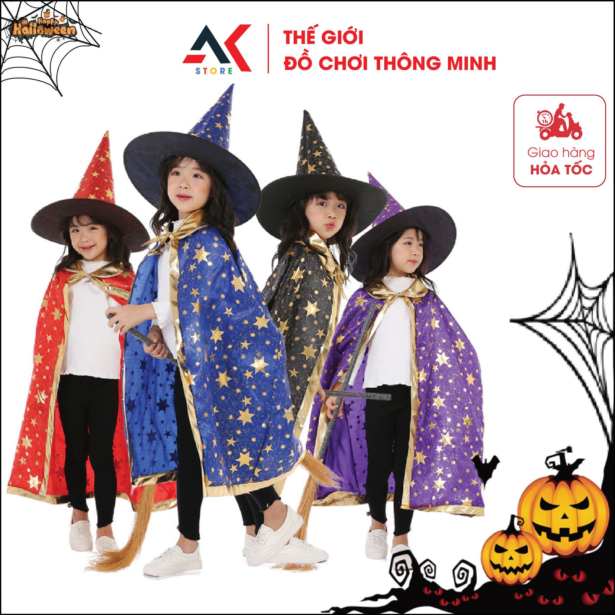 Beautiful type Halloween festive Halloween carnival cosplay cap witch robe
