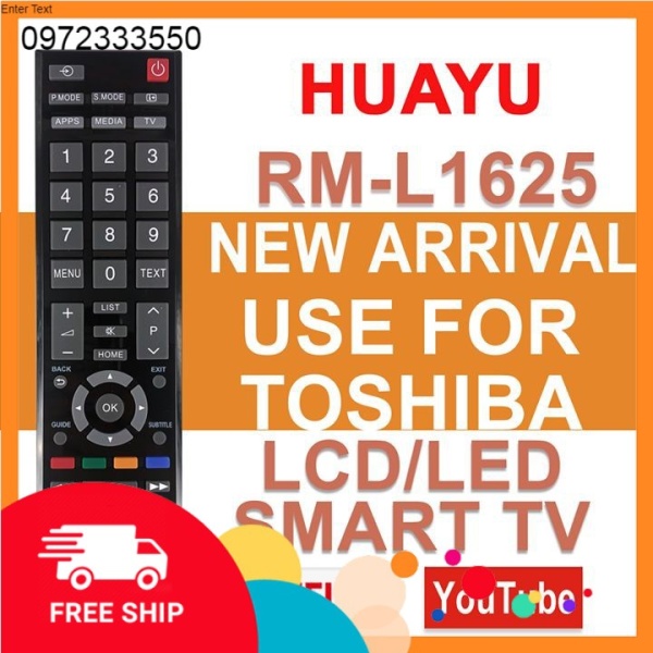 Bảng giá Toshiba 1625 - Remote điều khiển Tivi Toshiba Smart thông minh RM-L1625 (HUAYU) Phong Vũ