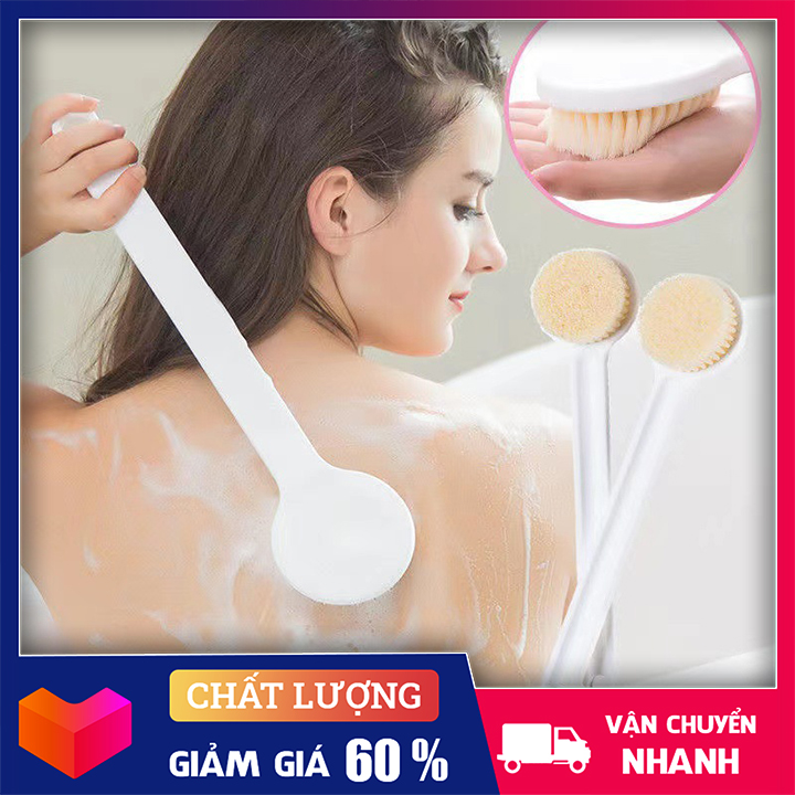 Bàn Chải Cọ Chà Lưng Muji Nhật Bản, Cây Bông Tắm Chà Lưng