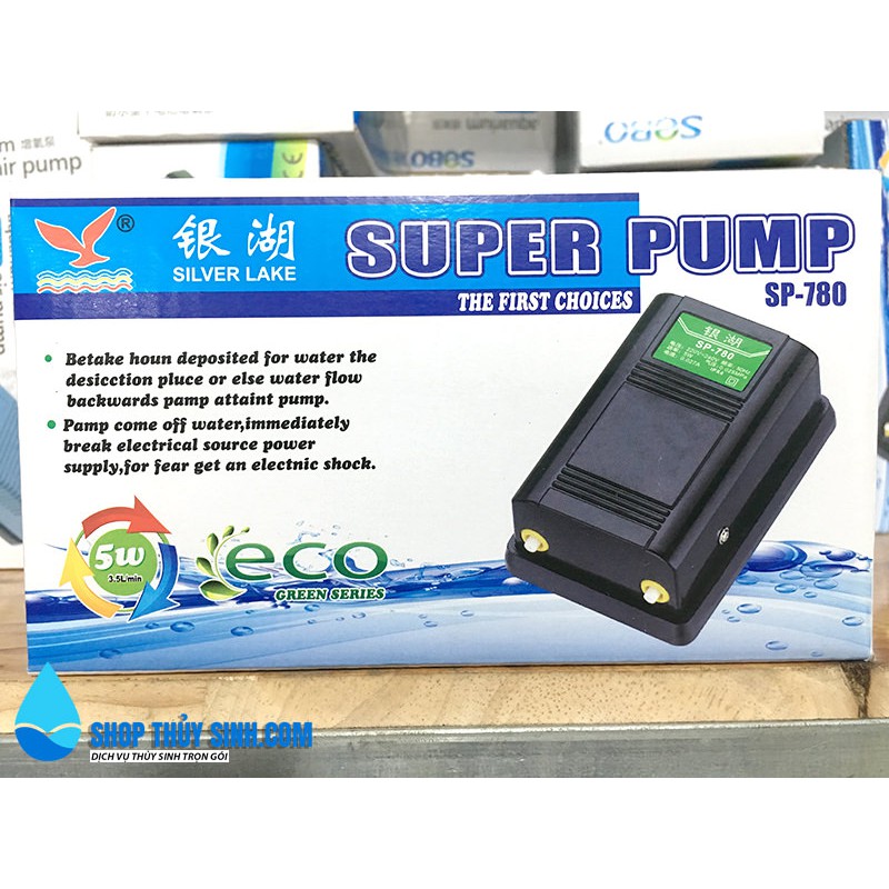 Super Pump SP-780 ( máy sục khí 2 vòi ) ( tặng 2 dây quả sủi )