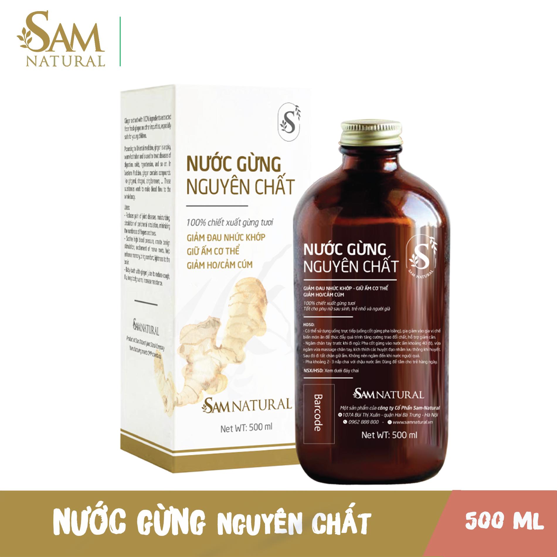 Nước gừng nguyên chất - [Sam Natural]  Nước gừng 500 ml