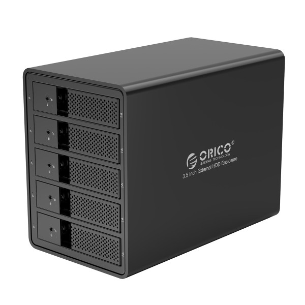 Hộp ổ cứng Orico 9558U3 3.5 5 khe cắm SATA 3 USB 3.0 Type B - Hàng Chính Hãng