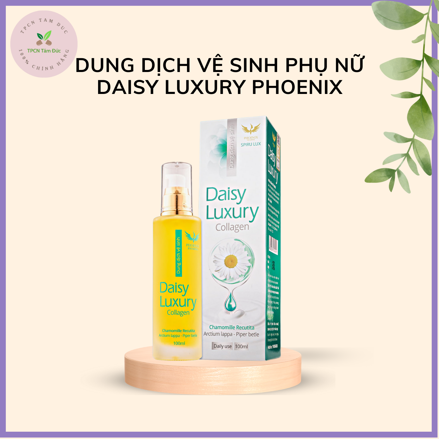 Dung Dịch Vệ Sinh Daisy Luxury Collagen 100 Ml