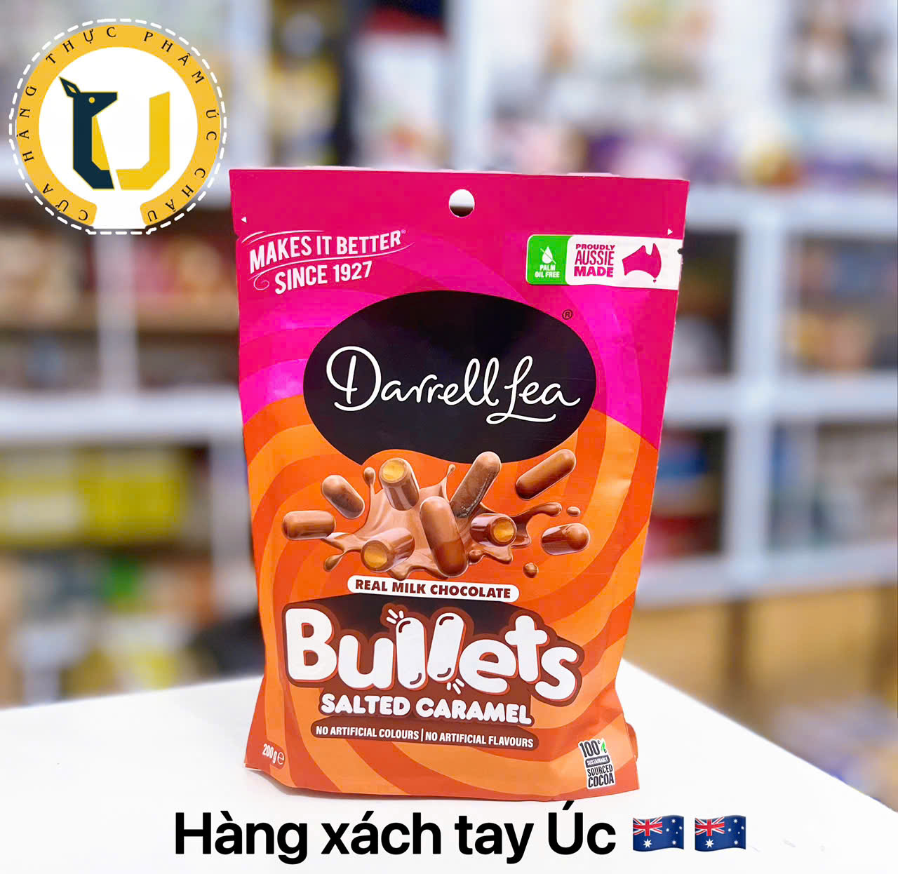 (MUA2 TẶNG1) Kẹo socola ÚC DARRELL LEA BB's and Bullets chocolate nhiều vị