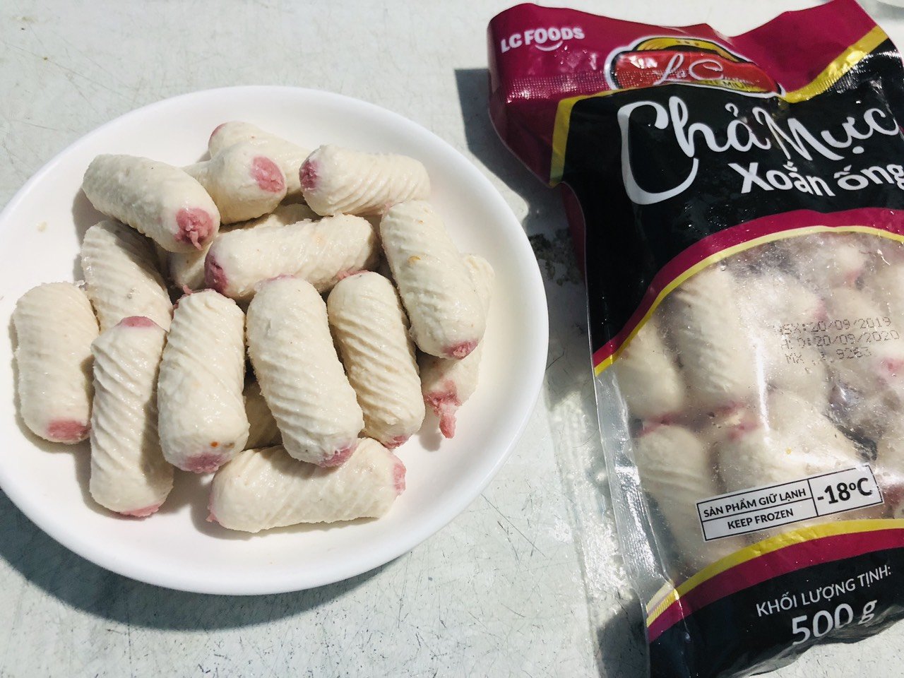 500g chả mực xoắn Lacusina
