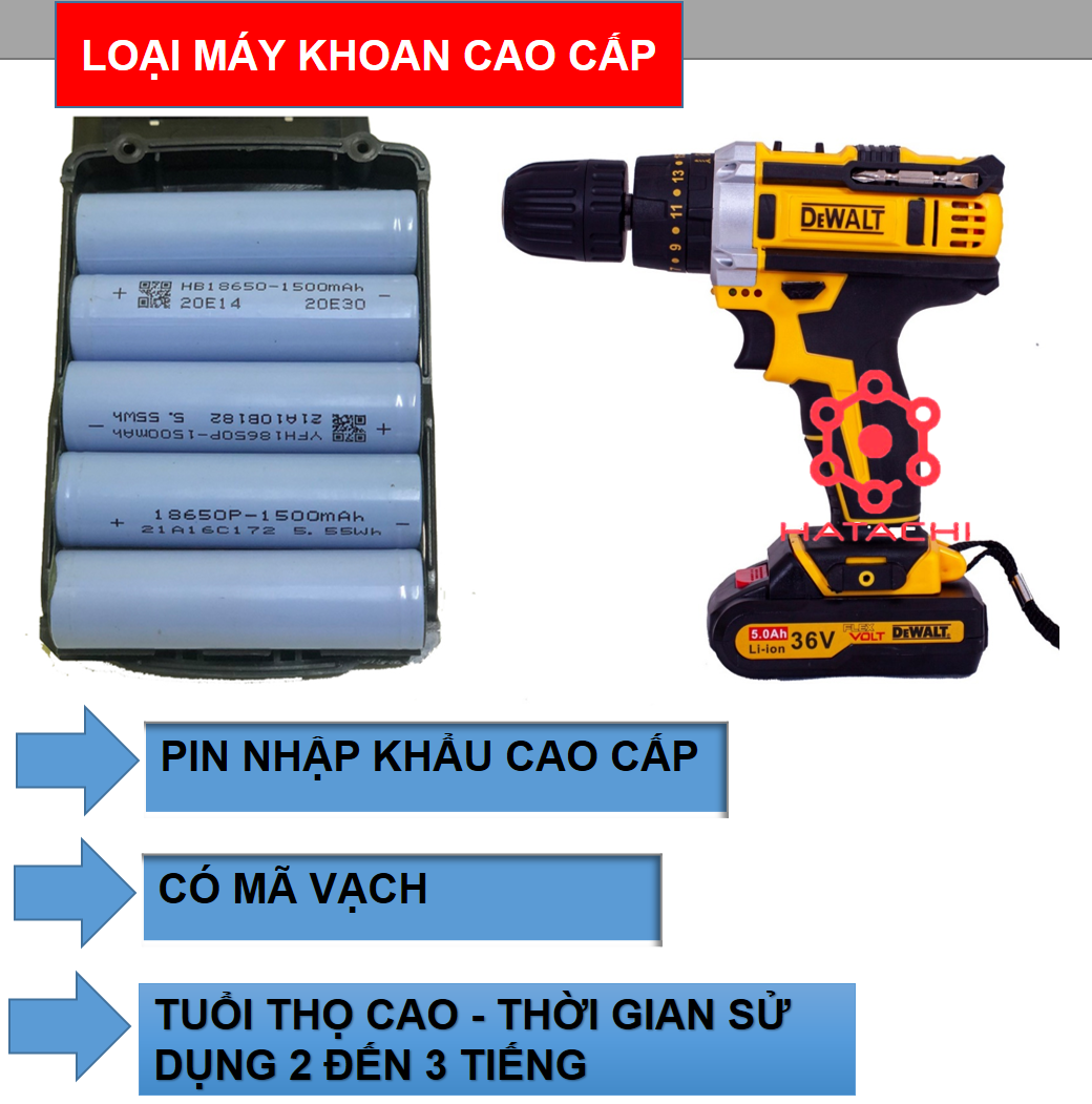 Máy khoan - Khoan pin Dewalt 36V đa năng