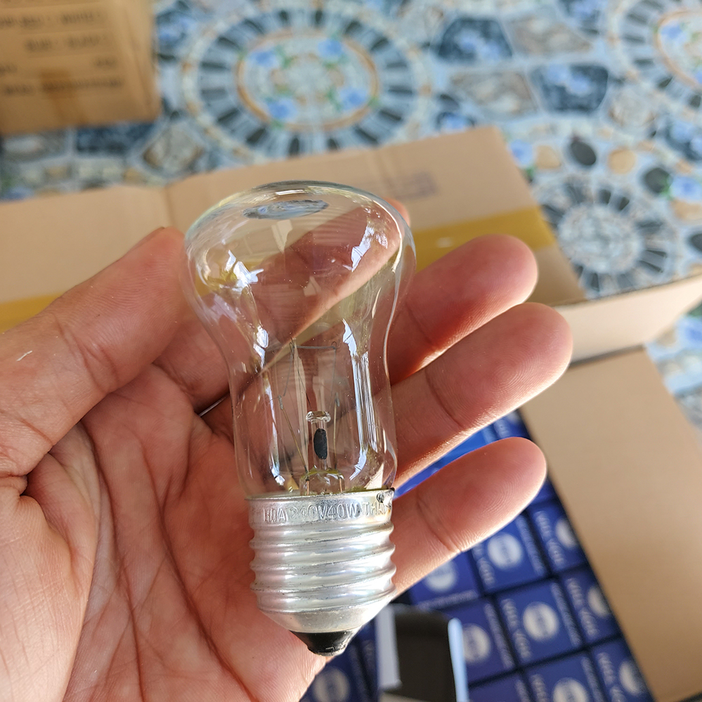 [HCM]Combo 5 Bóng đèn sợi đốt 60w Trắng trong dùng ấp trứng -