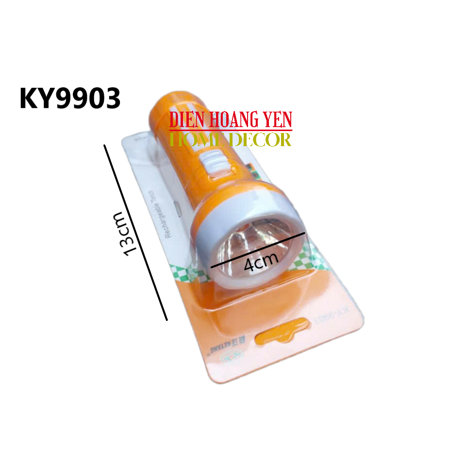 Đèn pin sạc KY-9903 mini cầm tay đa năng