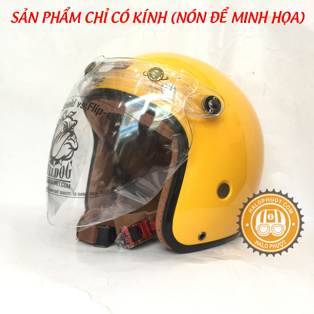 Kính Flat Eagle Bulldog Chính Hãng (gắn nón 3/4)