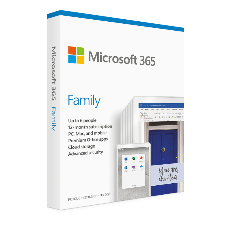 Bảng giá Phần mềm Microsoft Office 365 Family | 12 tháng | Dành cho 1 người| 5 thiết bị/người | 1TB lưu trữ OneDrive Phong Vũ