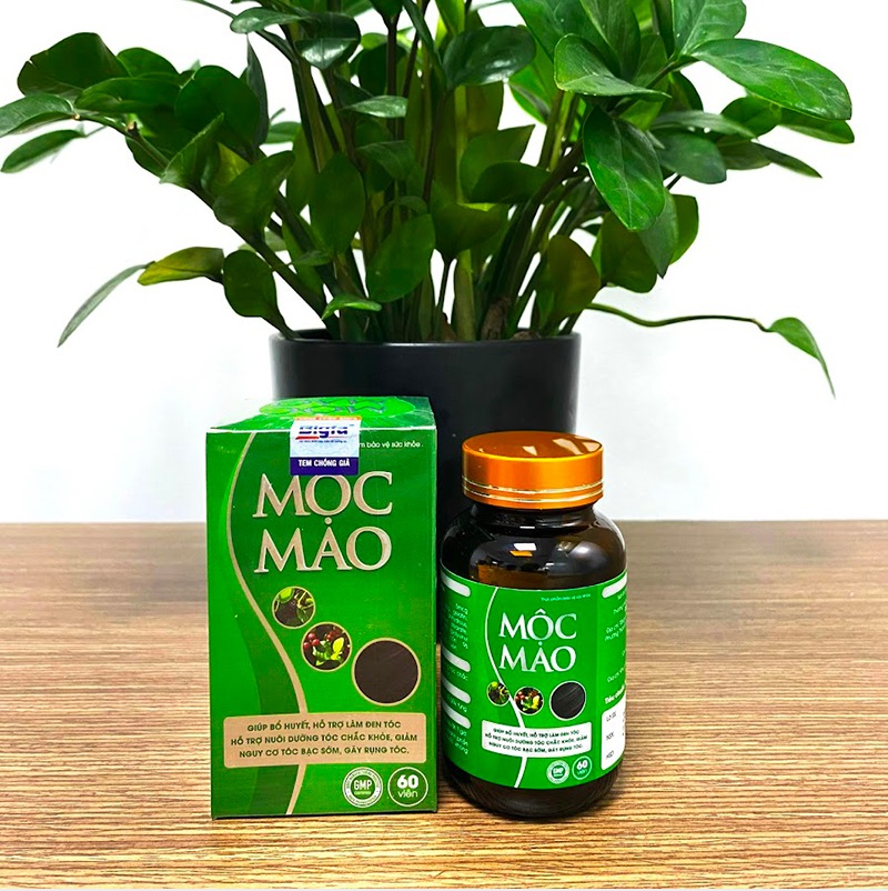 [Chính Hãng] Viên Sủi Chăm Sóc Tóc Mộc Mao - Cho Mái Tóc Đen, Dày Mượt