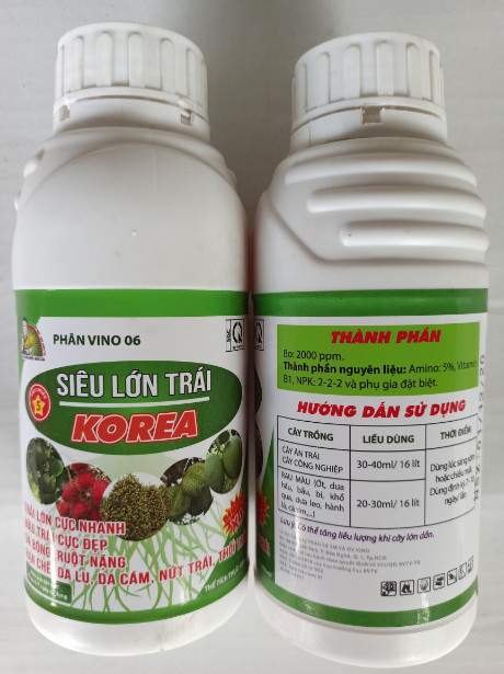Phân bón Siêu Lớn Trái Korea - Chai 500ml