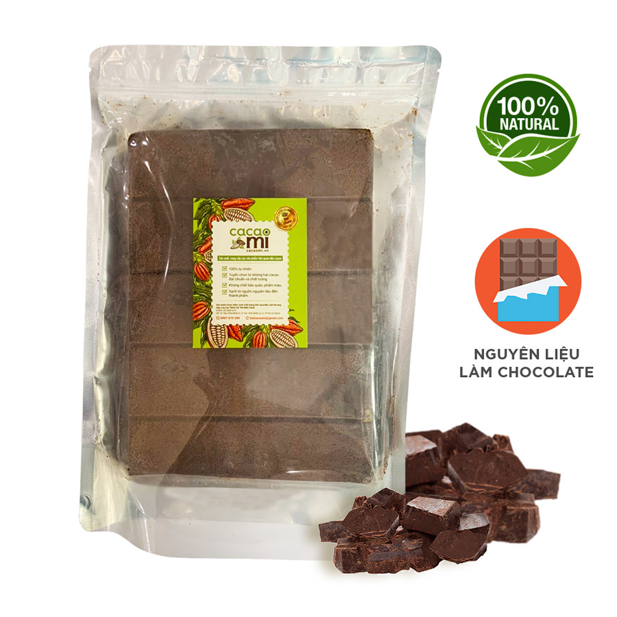 Cacao mass CacaoMi nguyên chất nguyên liệu làm chocolate chuẩn xuất khẩu