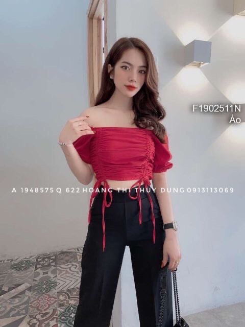 [HCM]áo rút dây 2 bên tay ngắn