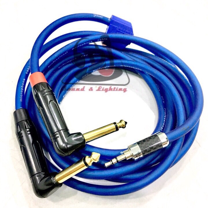 Dây tín hiệu âm thanh Jack 3.5 ly ra 2 Rắc 6 ly