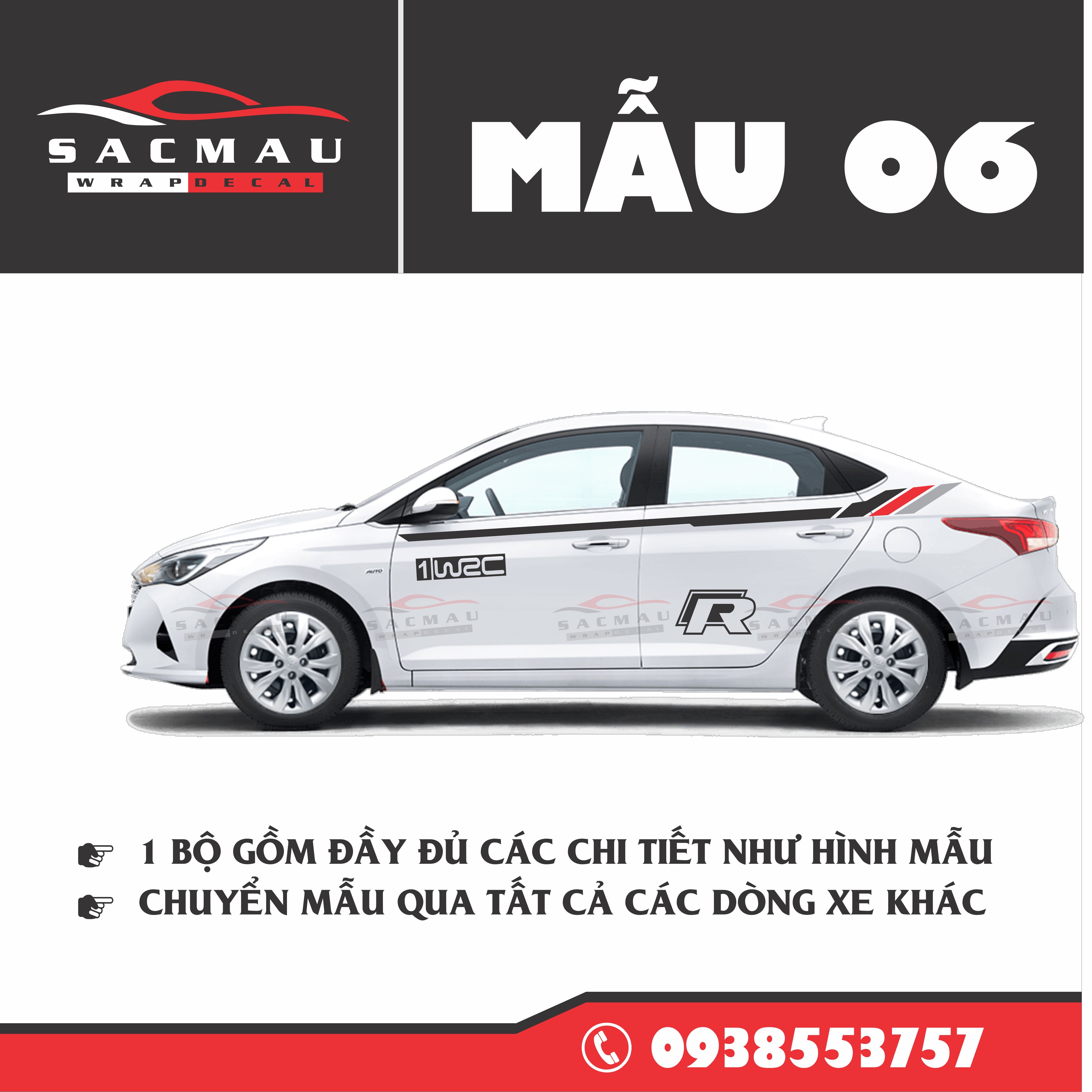Tem dán xe Hyundai Acent (7 mẫu cực đẹp )