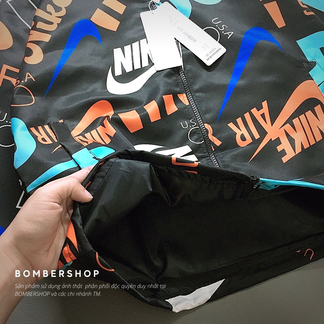 [Ảnh + video thật] Áo khoác dù style thễ thao phối full LOGO