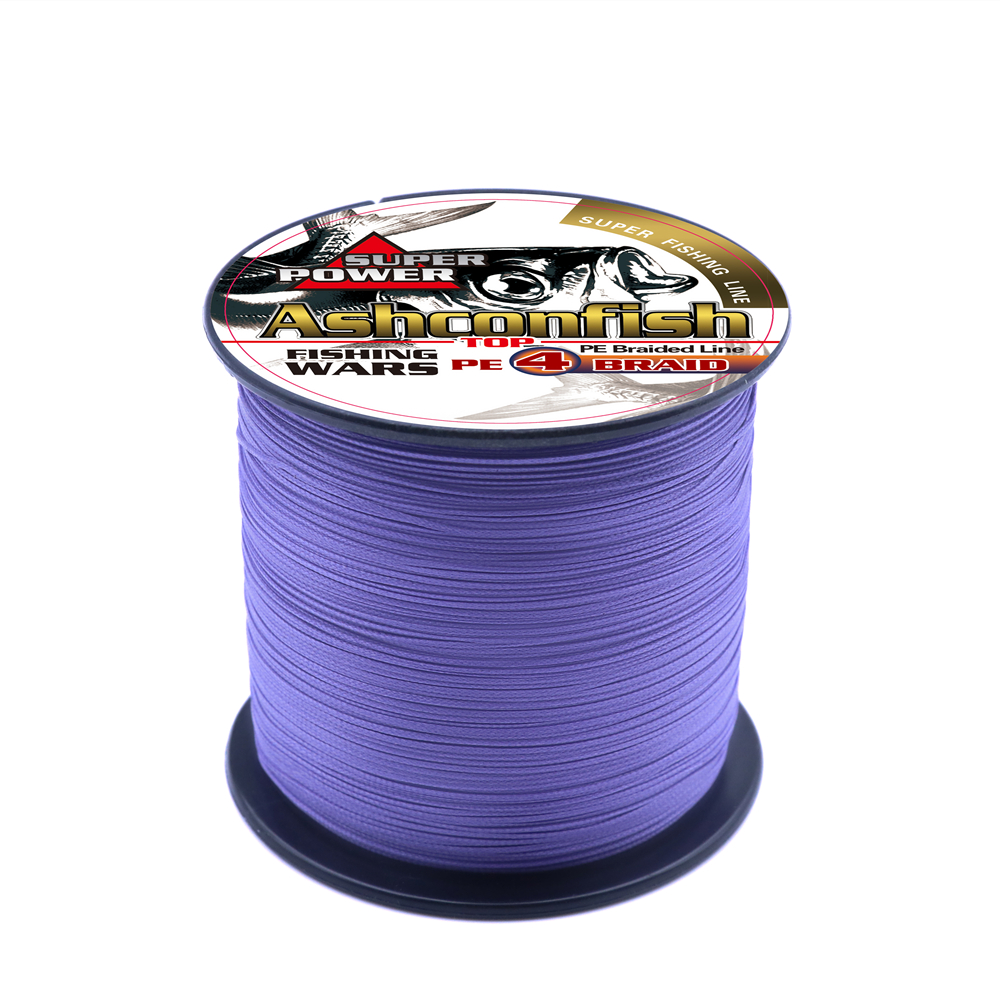 8 Stands Super Strong Braided Fishing Line Tensile Strength  1000Meters/1093Yards 70LB Purple