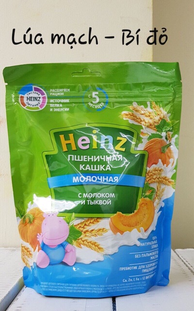 [2022] Bột ăn dặm Heinz Nga (túi zip 200gr) - Kiều mạch mận 4m+