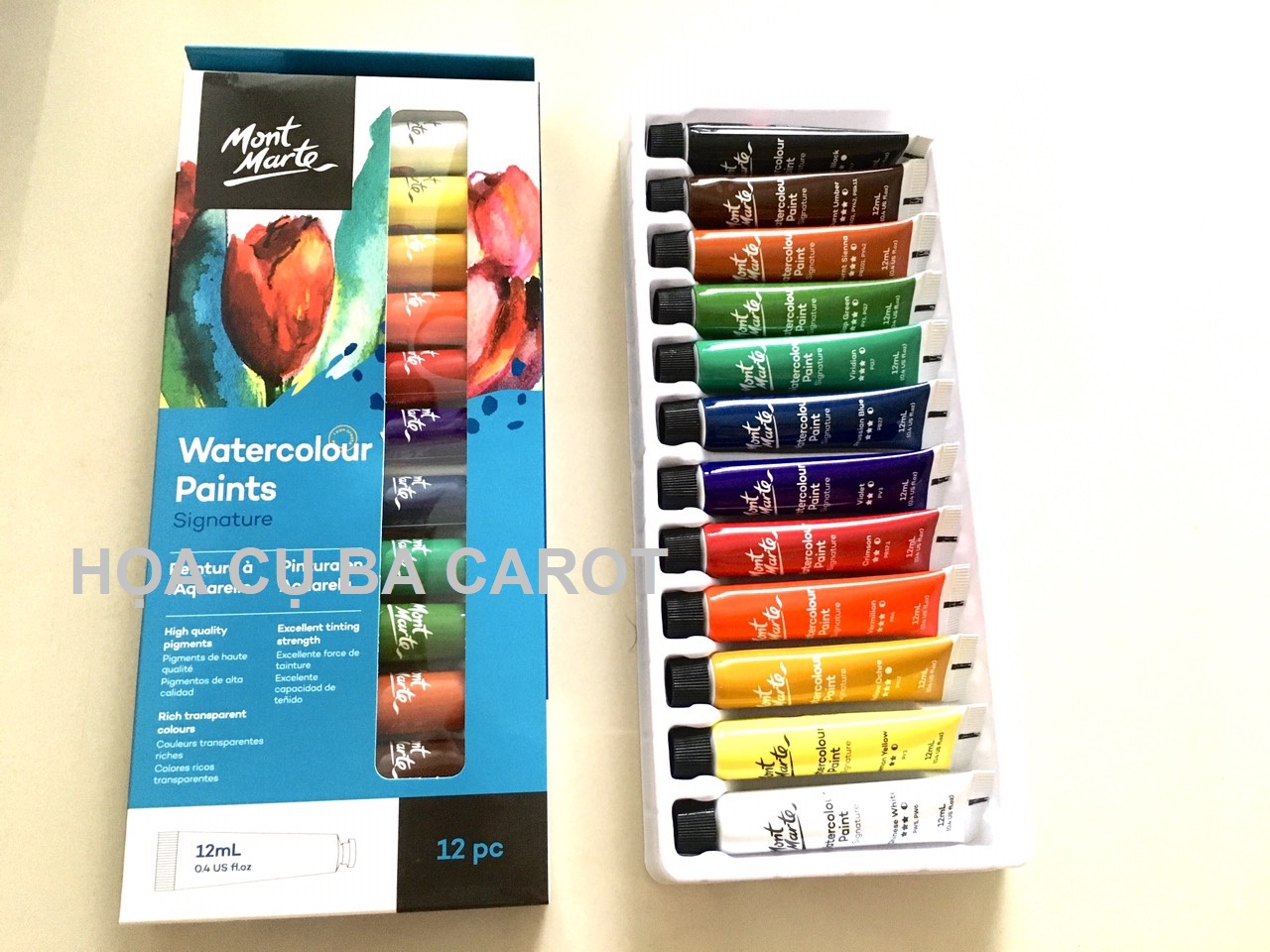 set màu nước mont marte tuýp 12ml