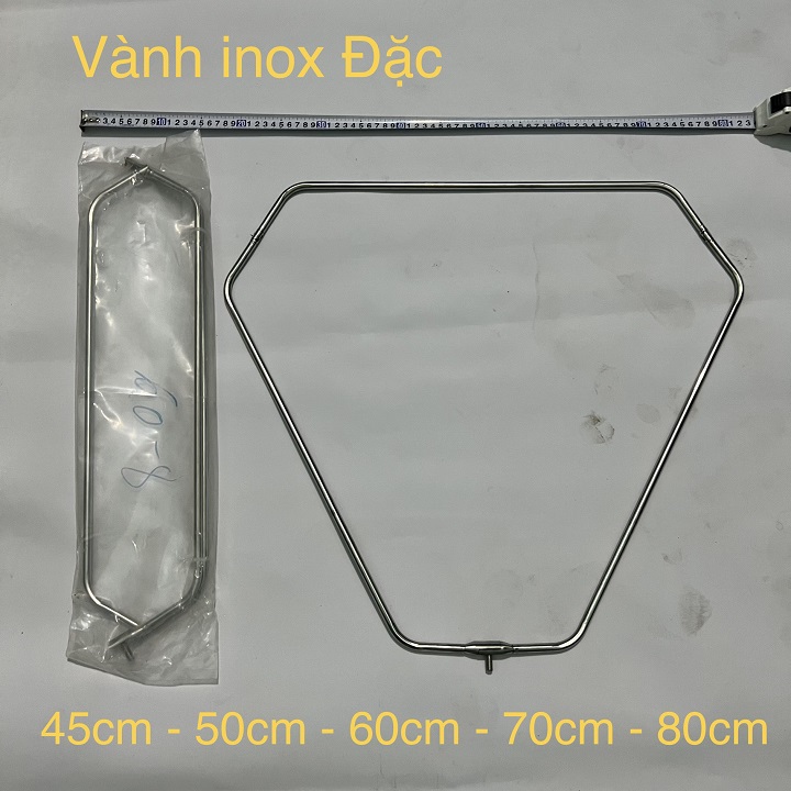 Vành vợt inox đặc siêu cứng, bền đẹp, nhiều kích thước - vv002