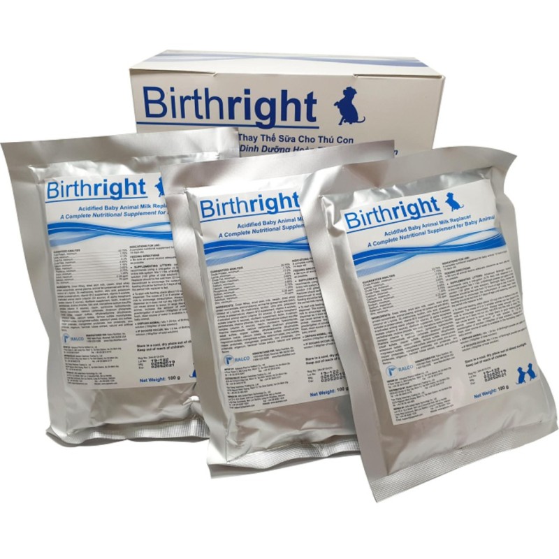 Sữa bột BIRTHRIGHT dinh dưỡng thay thế sữa mẹ cho thú non