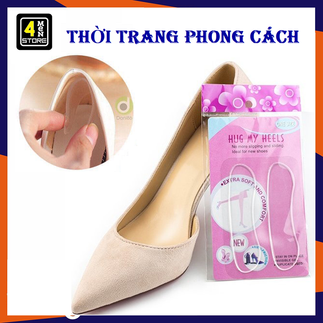 ⚡ combo 2 miếng lót gót giày hug my heels - set miếng sillicon lót gót giày trong suốt chống đau gót chân ⚡