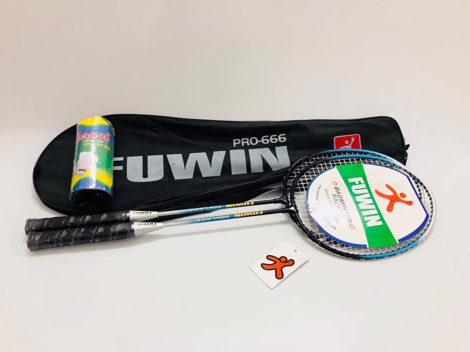 Vợt cầu lông Funwin 2 cây 3 trái cầu